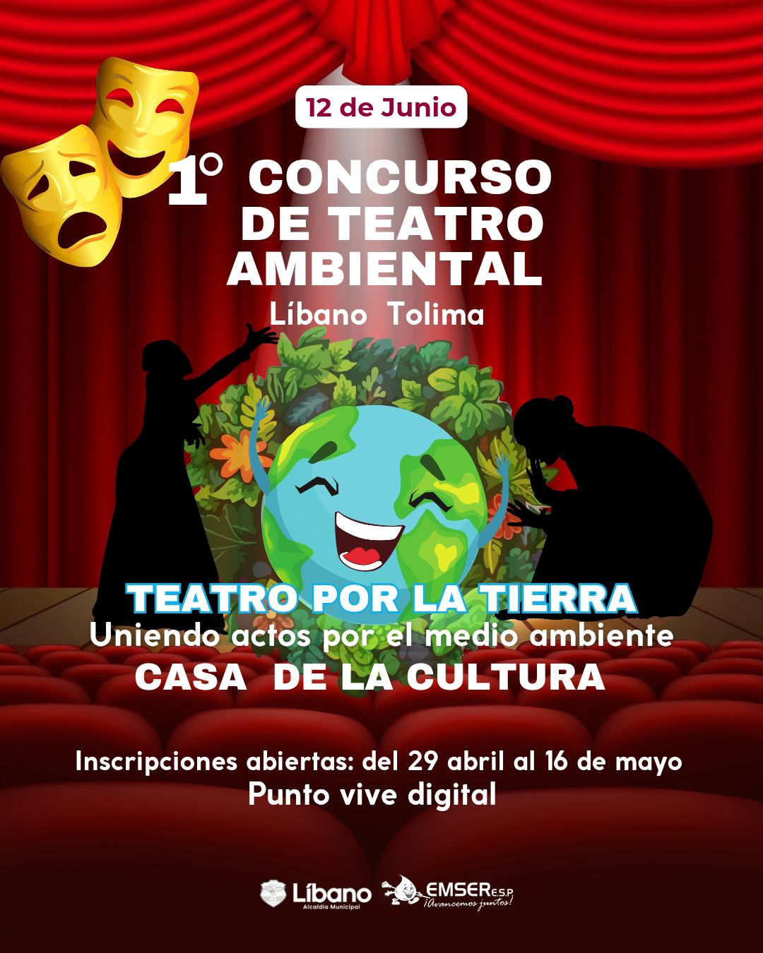  ¡Actúa por la Tierra! Participa en el 1° Concurso de Teatro Ambiental en Líbano, Tolima&quot;